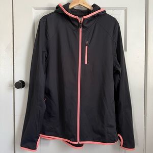 Grey Athletic Jacket with Hood